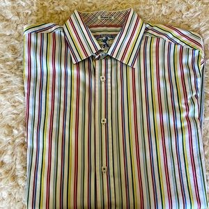 Cotton candy stripe cotton shirt.